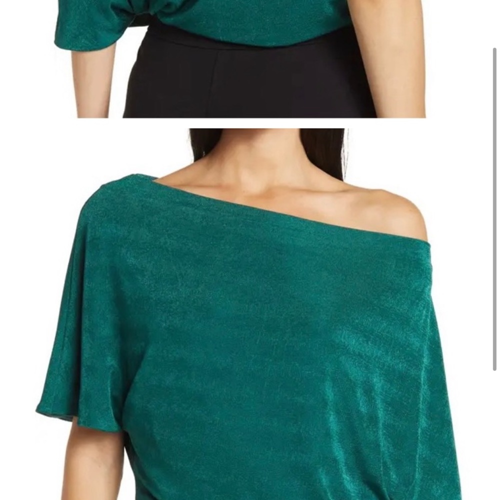One Shoulder Draped Satin Bodysuit
ALEXIA ADMOR- gorgeous color